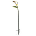 thumbnail image 1 of Wind & Weather Colorful Handcrafted Metal Frog on Flower Garden Stake - Cala Lily, 1 of 3