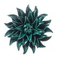 thumbnail image 1 of Wind & Weather Handcrafted Ceramic Flower Wall or Tabletop Sculpture - Teal, 1 of 3