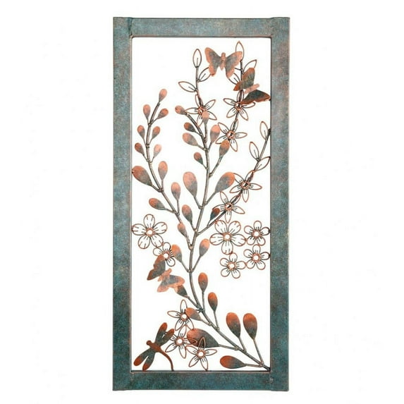 Wind & Weather Handcrafted Metal Butterflies Wall Art with Copper-Colored and Patina-Like Finishes