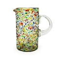 thumbnail image 1 of Wind & Weather Handcrafted Recycled Glass Confetti Pitcher, 1 of 2