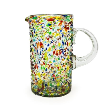 Wind & Weather Handcrafted Recycled Glass Confetti Pitcher