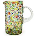 thumbnail image 1 of Wind & Weather Handcrafted Recycled Glass Confetti Pitcher, 1 of 2