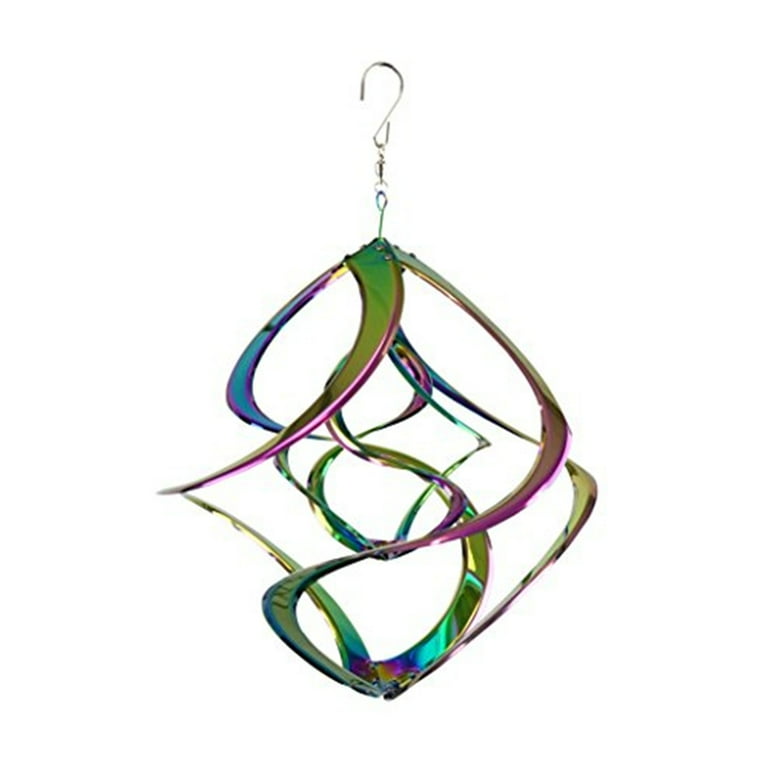Wind & Weather Vibrant Multi-Colored Iridescent Dual Spiral