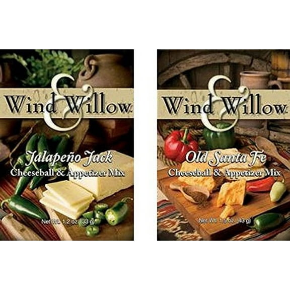 Wind & Willow"All American" Savory Cheeseball and Dip Mix Variety Pack (Jalapeno Jack/Old Santa Fe)
