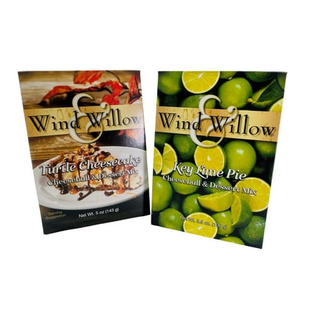 Wind & Willow Key Lime Pie and Turtle Cheesecake Cheeseball & Dessert Mix Variety Pack of 2