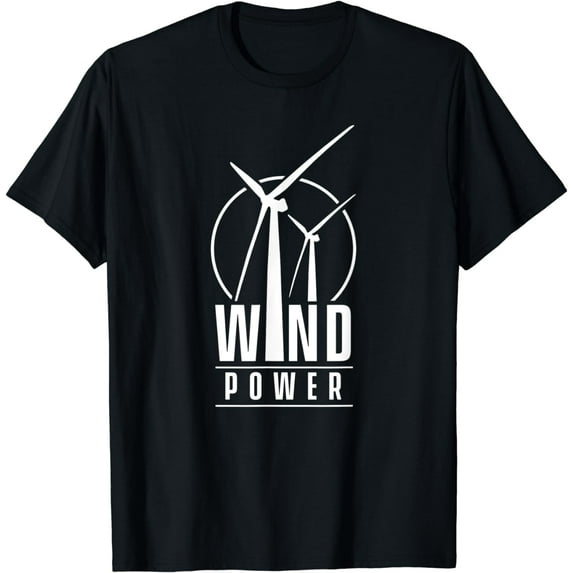 Wind power Wind Energy Green Renewable Turbine Windmill T-Shirt