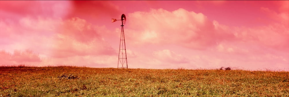 Wind turbine in a field Amish country Holmes County Ohio USA Canvas Art - Panoramic Images (27 x 9)