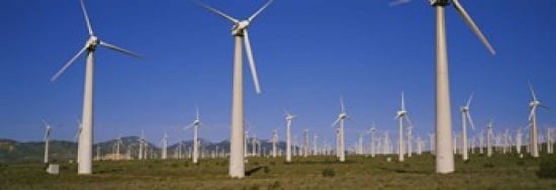 Wind turbines in a field Mojave California USA Canvas Art - Panoramic Images (18 x 7)