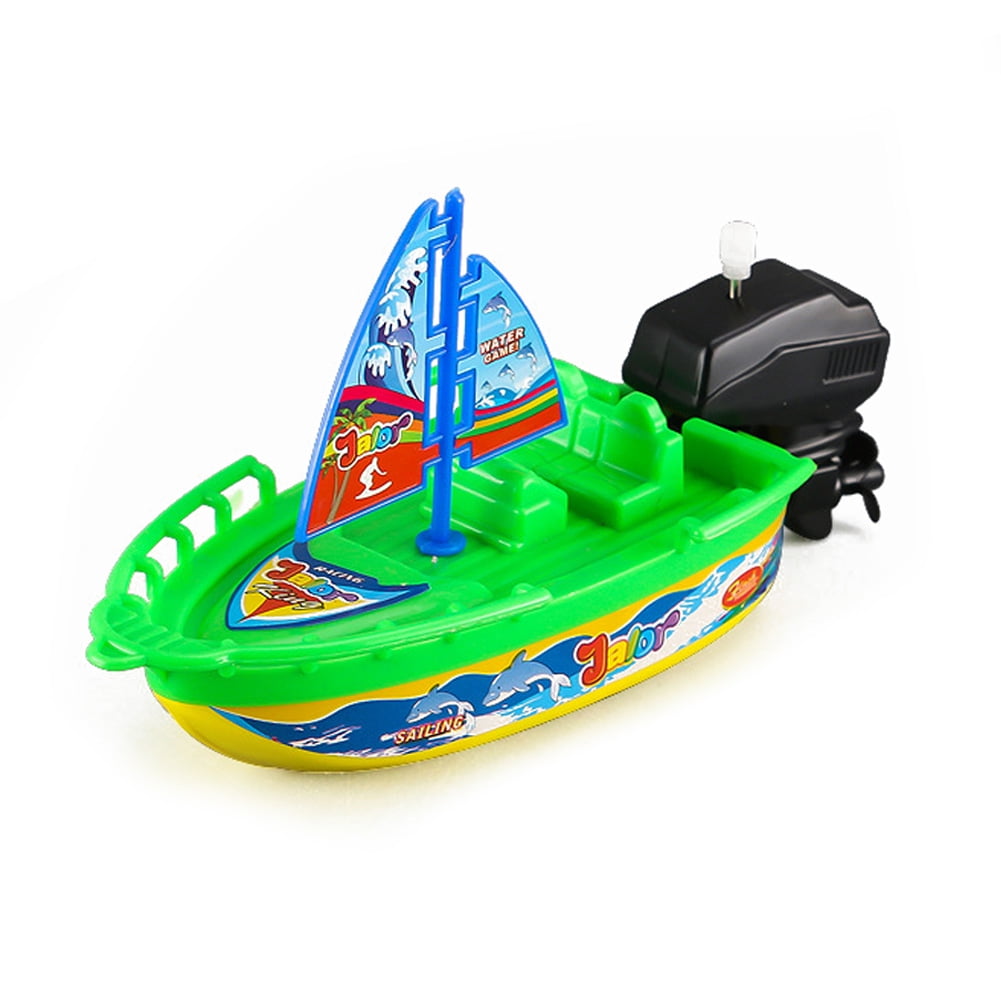 Wind-up Boat Bathtub Toy Set, Funny Windup Speed Boat Bathtub Toy Jet ...