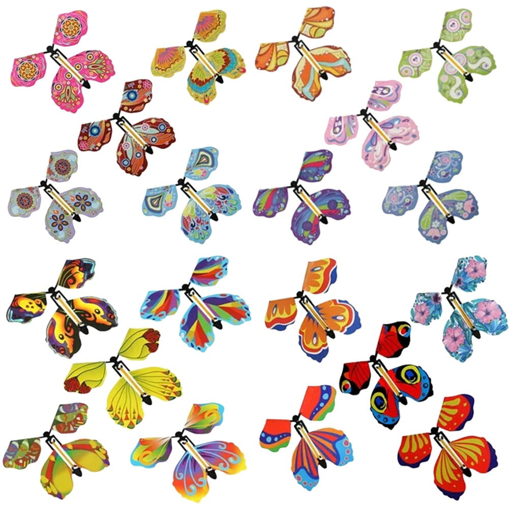 Wind-up Flying Butterfly Cards, 20pcs Colorful Sensory Toys for Kids ...