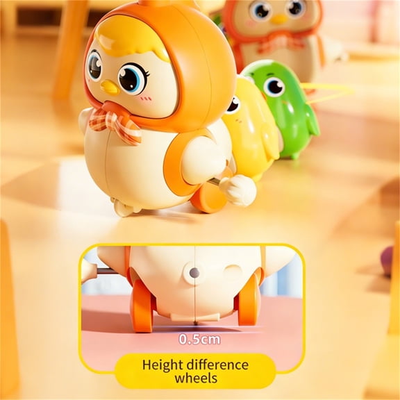Wind-up Walking Chicken Toy Set, Swinging Interactive Chicken and Chick Figure Toy for Desktop and Table Play, Fun Mechanical Motion Toy for Home Relaxation and Easter Festival Decoration, Multicolor