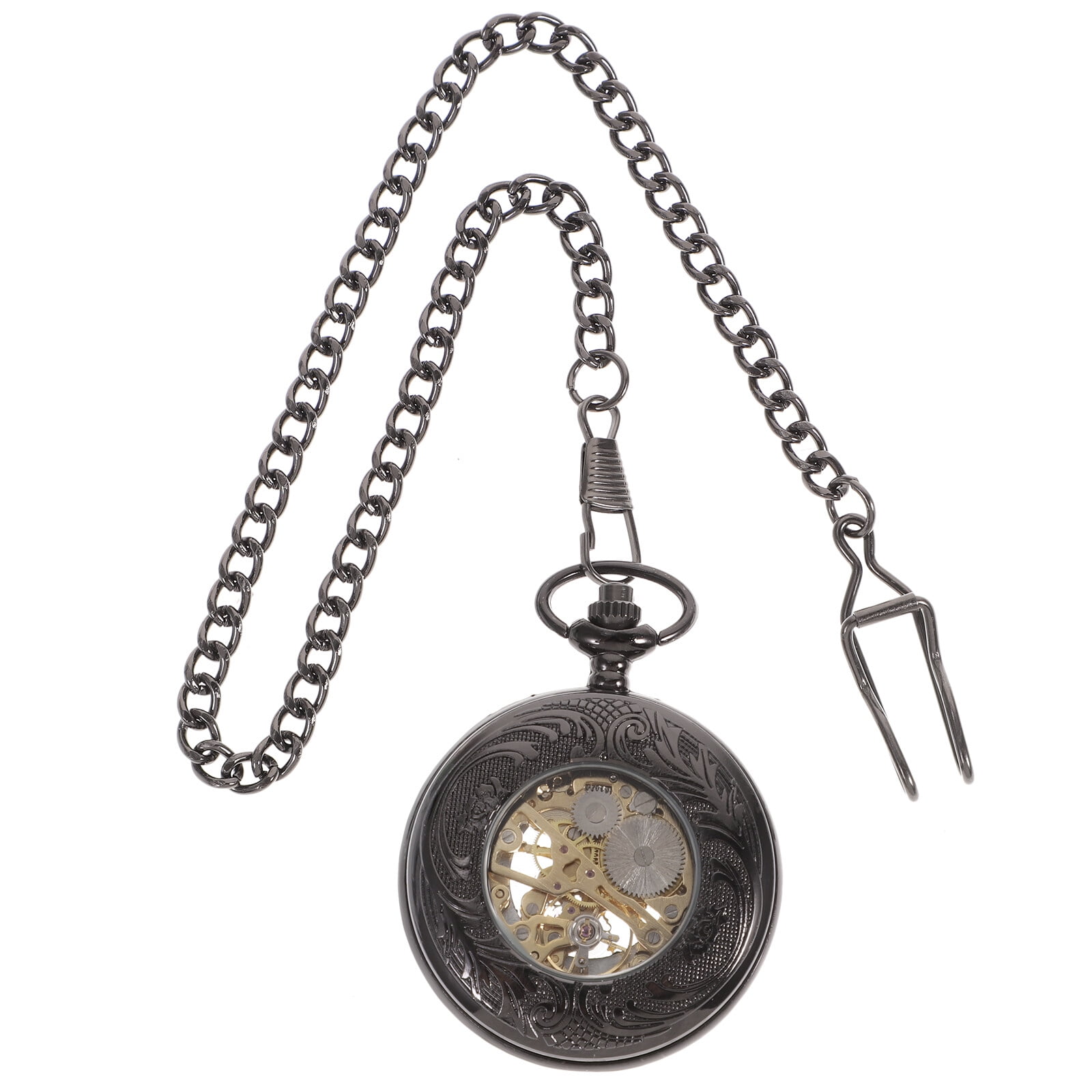 Wind up Watch Pocket Watches for Men Mechanical with Chain Automatic