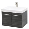 thumbnail image 1 of WindBay Wall Mount Floating Bathroom Vanity Sink Set. Dark Grey Vanity, White Integrated Sink Countertop - 29.25", 1 of 5