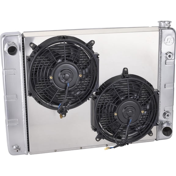 WindChill SBC/BBC 3-Row Radiator w/Cool, Shroud/Fan, 33x19
