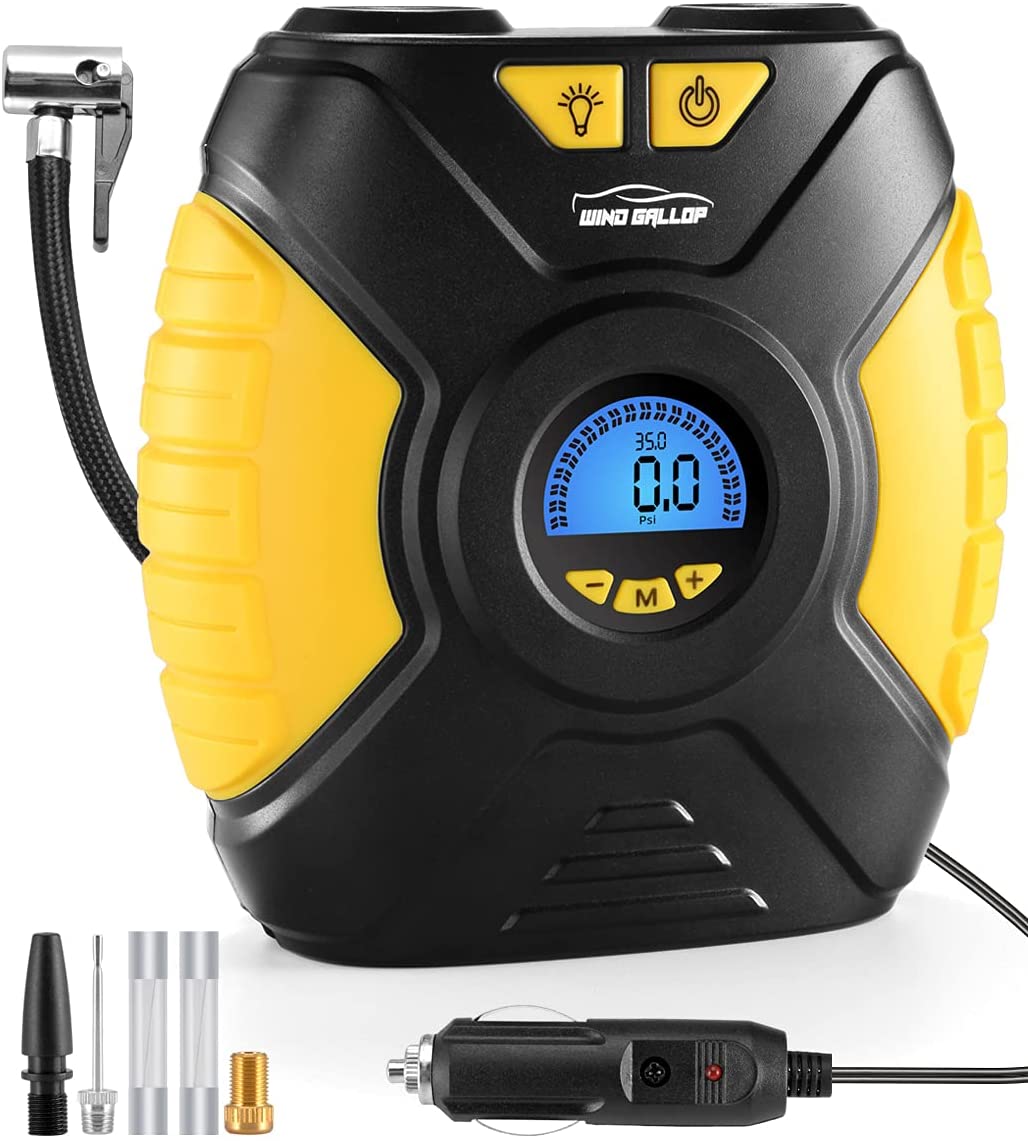 Cordless Portable Air Pump Pro Tire Inflator, Automatic Compressor with
