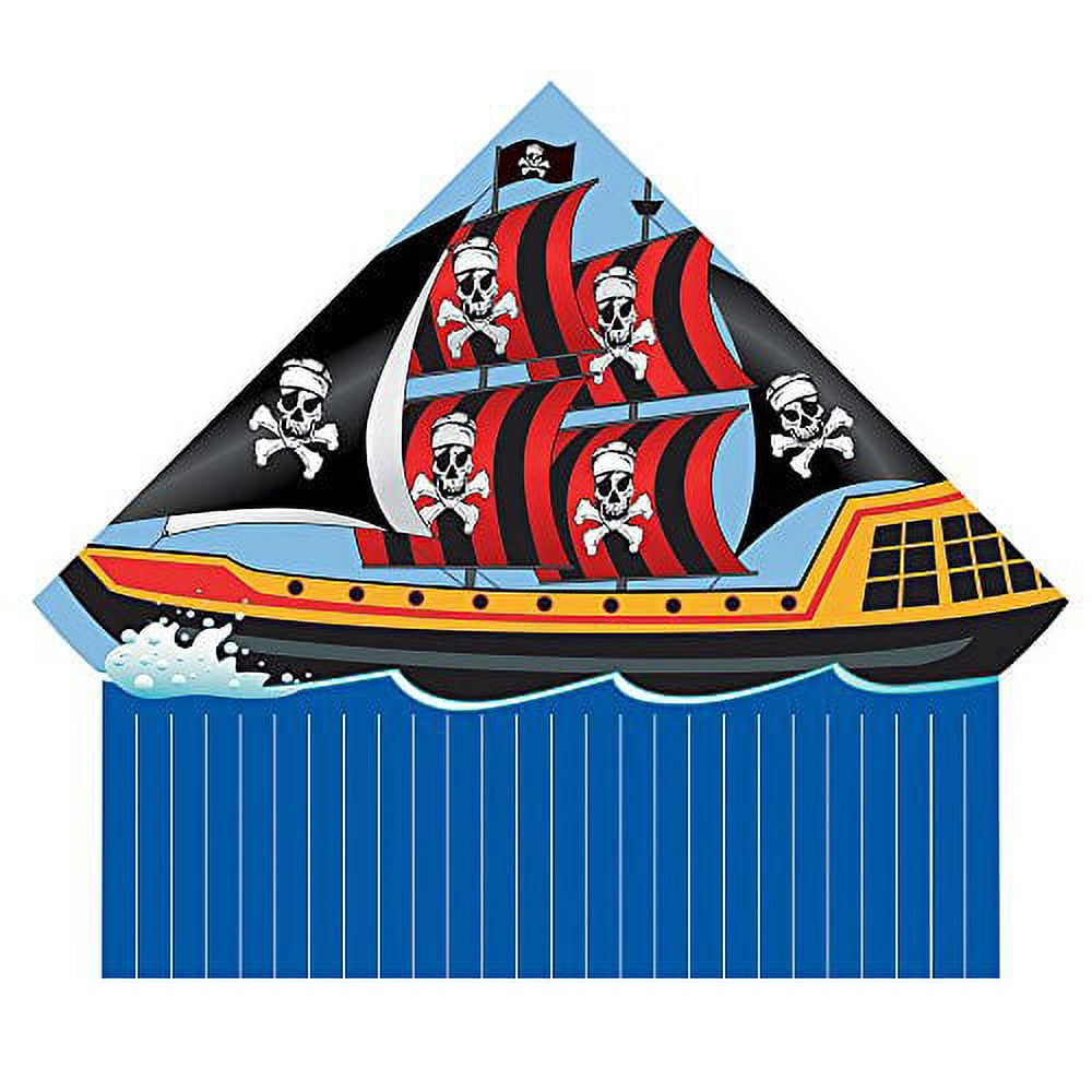 WindNSun Delta Xt Wide Polyester Ripstop Pirate Ship Delta Kite, 54 inches