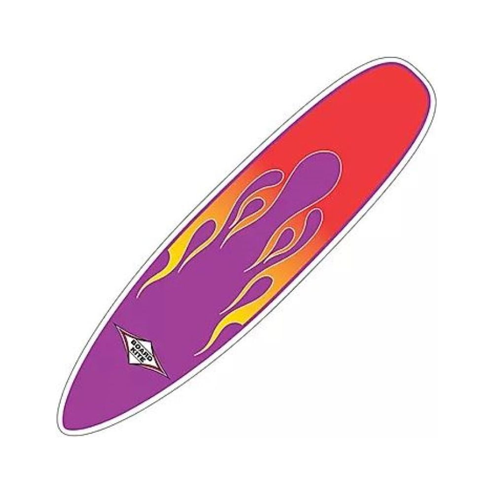 WindNSun Supersized Board Kite 86" - Tail, Handle, Line Included. (Purple Flame)