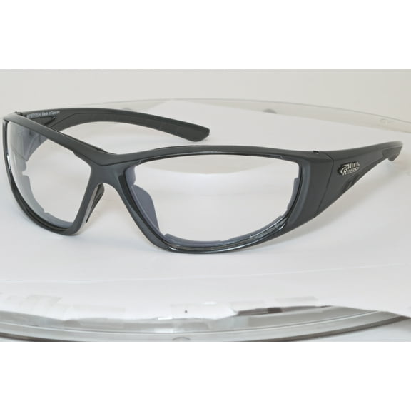 WindRider Clear Wrap Motorcycle Eyewear, Gunmetal for adults