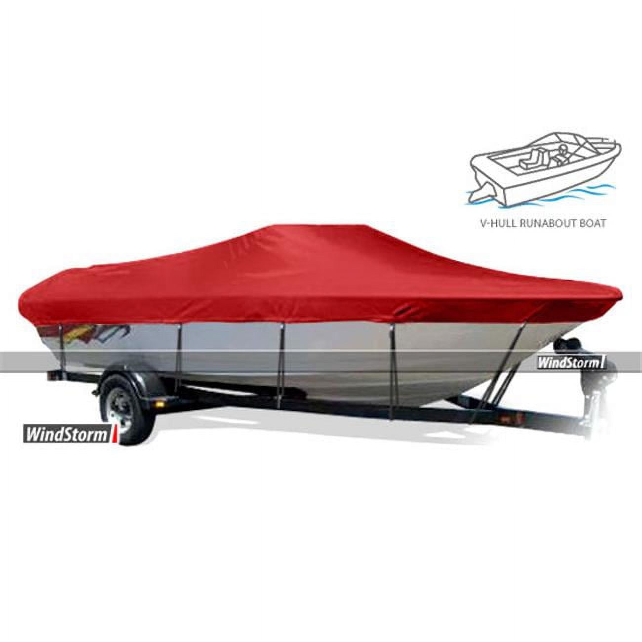 WindStorm WSTR23102 Cover for TriHull runabout Boat with windshields