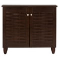 thumbnail image 1 of Winda Modern and  2-Door Dark Brown Wooden Entryway Shoes Storage Cabinet, 1 of 5