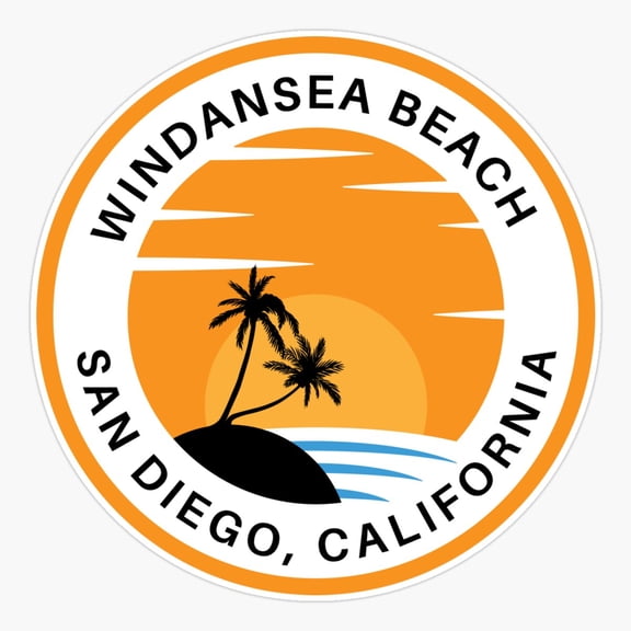 Windansea Beach San Diego California Sticker