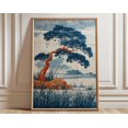 thumbnail image 1 of Windblown Tree Japanese Landscape Wall Art Print, Unframed Paper Poster 24x36in, 1 of 4