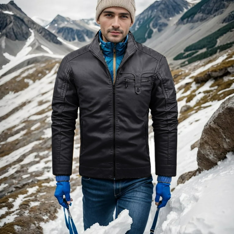 Fashion elements leather jacket clearance