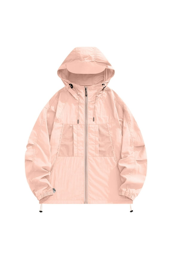 Windbreaker Coats for Women Sun Protection Lightweight Breathable Athletic Jacket Outdoor Hiking Spring Outwear