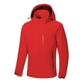 thumbnail image 1 of Windbreaker Jacket Men's Man Solid Color Water Resistance Zipper Pockets The Lining Hooded Outdoor Jacket Coat Red M Windbreakers for Men, 1 of 6