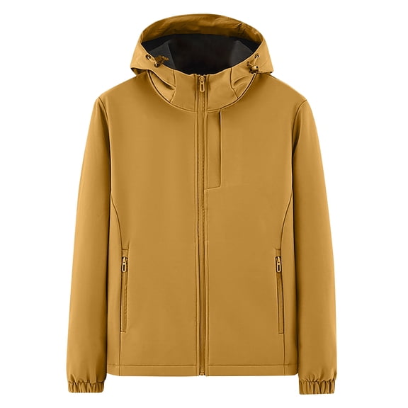 Windbreaker Jacket Men's Spring And Charge Coat Thin Outdoor Mountaineering And Riding Windproof Work Coat Zip Front Windbreaker Jacket Yellow 5XL