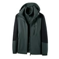 thumbnail image 1 of Windbreaker Jacket Men's Unisex Casual Thicken Hooded Zipper Windproof Keep Warm Breathable Long Sleeve Jacket Coats Army Green 2XL Windbreakers for Men, 1 of 5