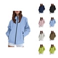 thumbnail image 1 of Windbreaker Jacket Women 2025 Fall Casual Loose Outdoor Long Sleeve Zip Up Hooded Jackets with Pockets Outerwear, 1 of 5