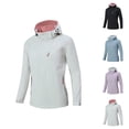 thumbnail image 1 of Windbreaker Jacket Women 2025 Fall Outdoor Lightweight Windproof Waterproof Hiking Travel Hooded Rain Jacket Outerwear, 1 of 4