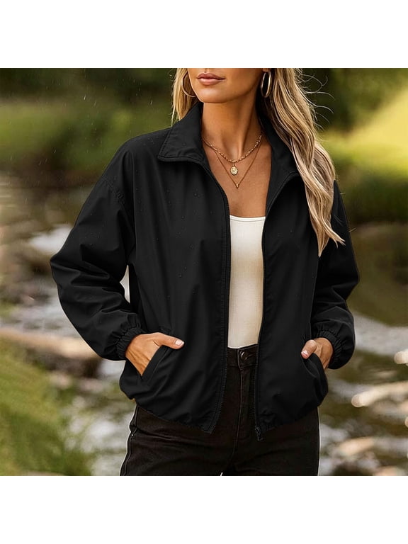 Windbreaker Jacket Women Outdoor Jacket Hiking Water Repellent Windproof Top For Camping Hiking Cave Running Active Adventures Rain Jacket