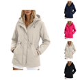 thumbnail image 1 of Windbreaker Jacket Women Spring Fall Long Sleeve Windproof Waterproof Zip Up Hooded Travel Hiking Jackets with Pockets, 1 of 5