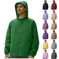 thumbnail image 1 of Windbreaker Jackets for Men Zip Up Hoodie Men's Thin Style Upf50+ Sun Protection Clothing Outdoor Zipper Pockets Fitted Hooded Fishing Clothing Coat Hot Pink M, 1 of 6