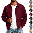 thumbnail image 1 of Windbreaker Jackets for Men Casual Golf Jacket Lightweight Water Resistant Coat Jacket with Pocket Full Zip Collared Daily Wear Wine L, 1 of 8