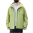 thumbnail image 1 of Windbreaker Jackets for Men Fashion Solid Color Outdoor Hiking Long Sleeve Hooded Casual Outwear Jackets Mens Windbreaker Jackets Green 2XL, 1 of 3
