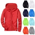 thumbnail image 1 of Windbreaker Jackets for Men Lightweight Reflective Zipper Outdoor Hiking Cycling Sport Hooded Coat Grey XXL, 1 of 4