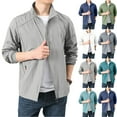 thumbnail image 1 of Windbreaker Jackets for Men Lightweight Waterproof Sun Protection Zip Up Jacket Thin Comfy Sport Coats with Pockets, 1 of 5