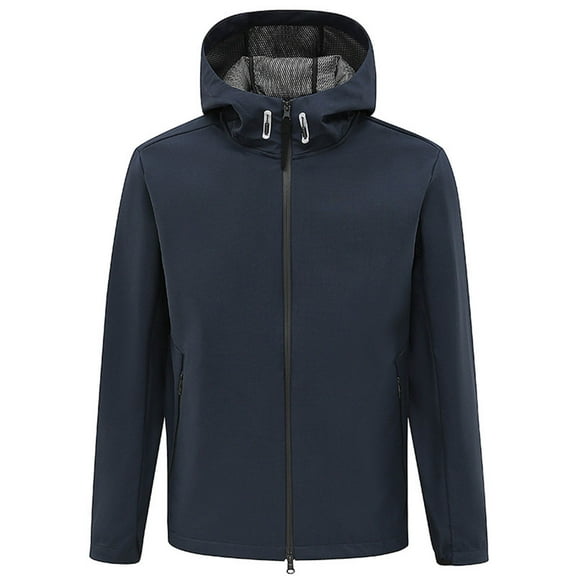 Windbreaker Jackets for Men Spring And Charge Coat Thin Outdoor Mountaineering And Riding Windproof Work Coat Men's Windbreakers Blue 2XL