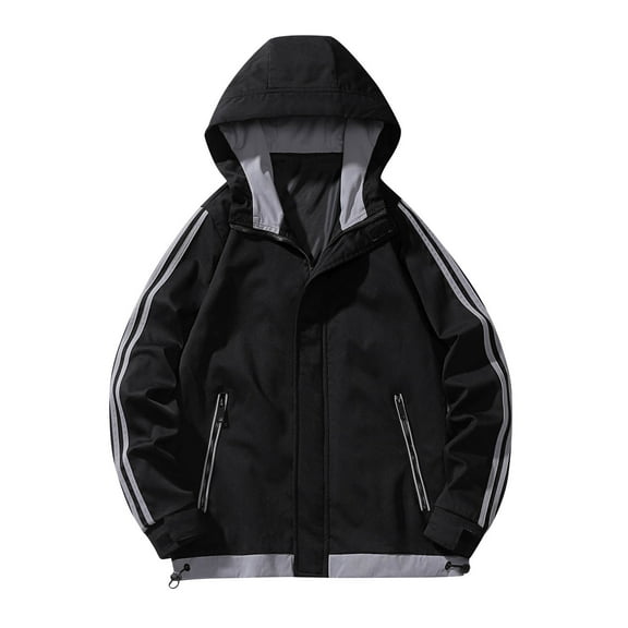 Windbreaker Jackets for Men Spring And Coat Thin Outdoor Mountaineering And Riding Windproof Work Coat Mens Windbreaker Jackets Black 3XL