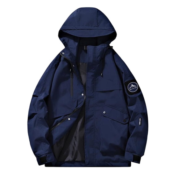 Windbreaker Jackets for Men Tactical Lightweight Raincoat Water Resistant Travel Hiking Hooded Jacket Multic Pockets Jackets for Men