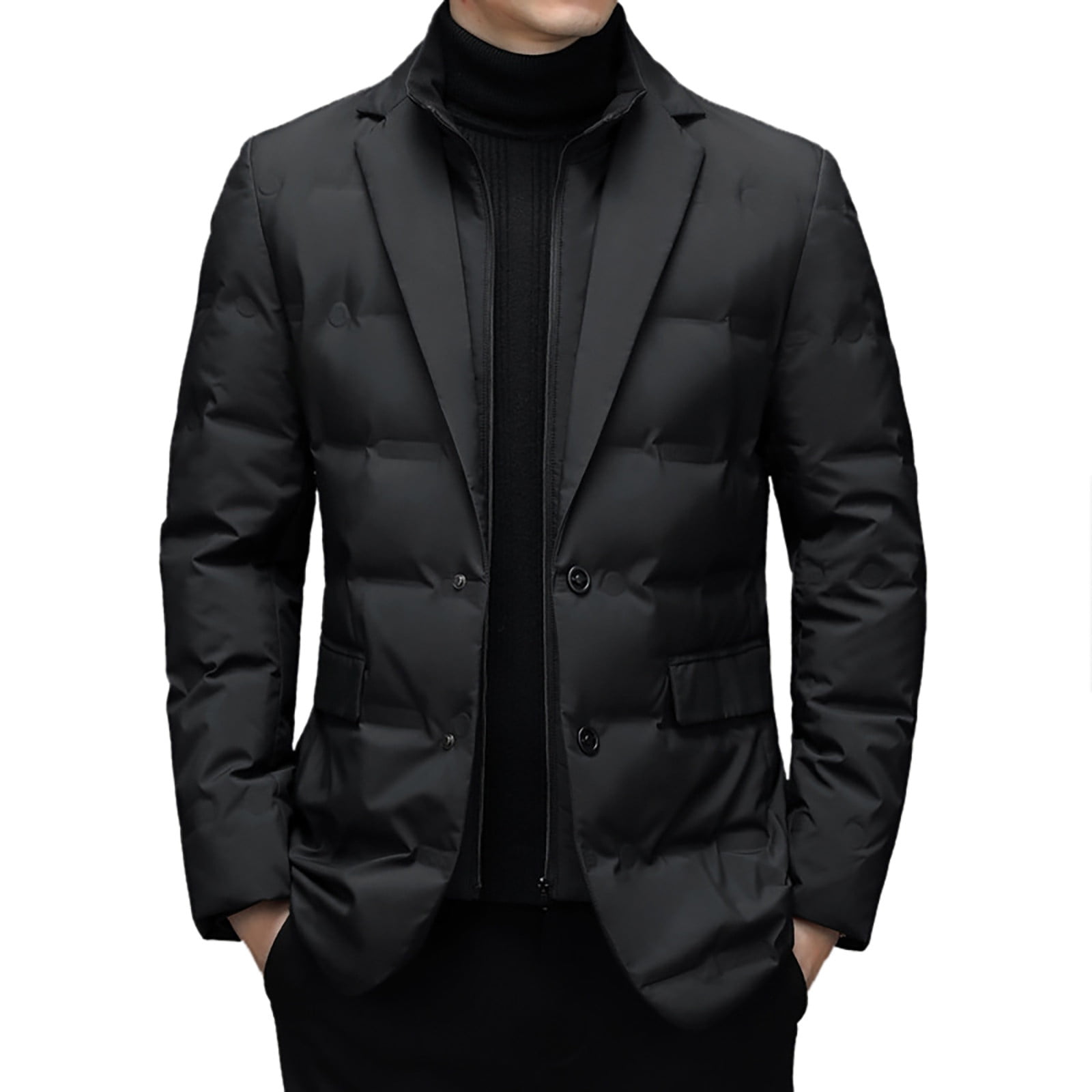 Windbreaker Men's Business Casual Windbreaker Down Jacket Windproof