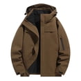 thumbnail image 1 of Windbreakers for Men Outdoor Three In One Hiking Jacket Windproof Jacket Warm And Thick Long Sleeved Hooded Casual Jacket/jacket Coffee S Mens Windbreaker, 1 of 8