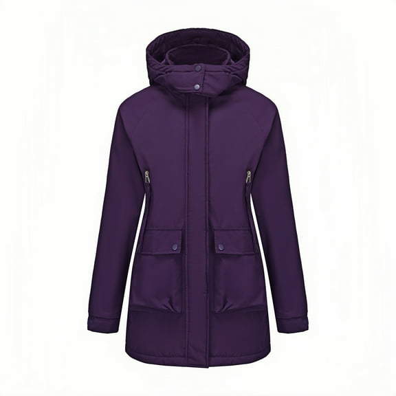 Windbreakers Winter Jackets For Women Lightweight Anorak Jacket Windproof Water Long Coat With Hood And Pockets For Daily Wear Outdoor Hiking