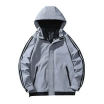 Windbreakers for Men Spring And Coat Thin Outdoor Mountaineering And Riding Windproof Work Coat Gray 4XL Mens Windbreaker