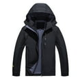 thumbnail image 1 of Windbreakers for Men Thin Jacket Casual Sports Windbreaker Hooded Solid Color Coat Black L Windbreaker Jacket Men's, 1 of 4