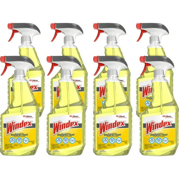 Windex 10019800003125 32 oz Spray Bottle Multi-Surface Disinfectant Cleaner - Fresh Scent (8/Carton)