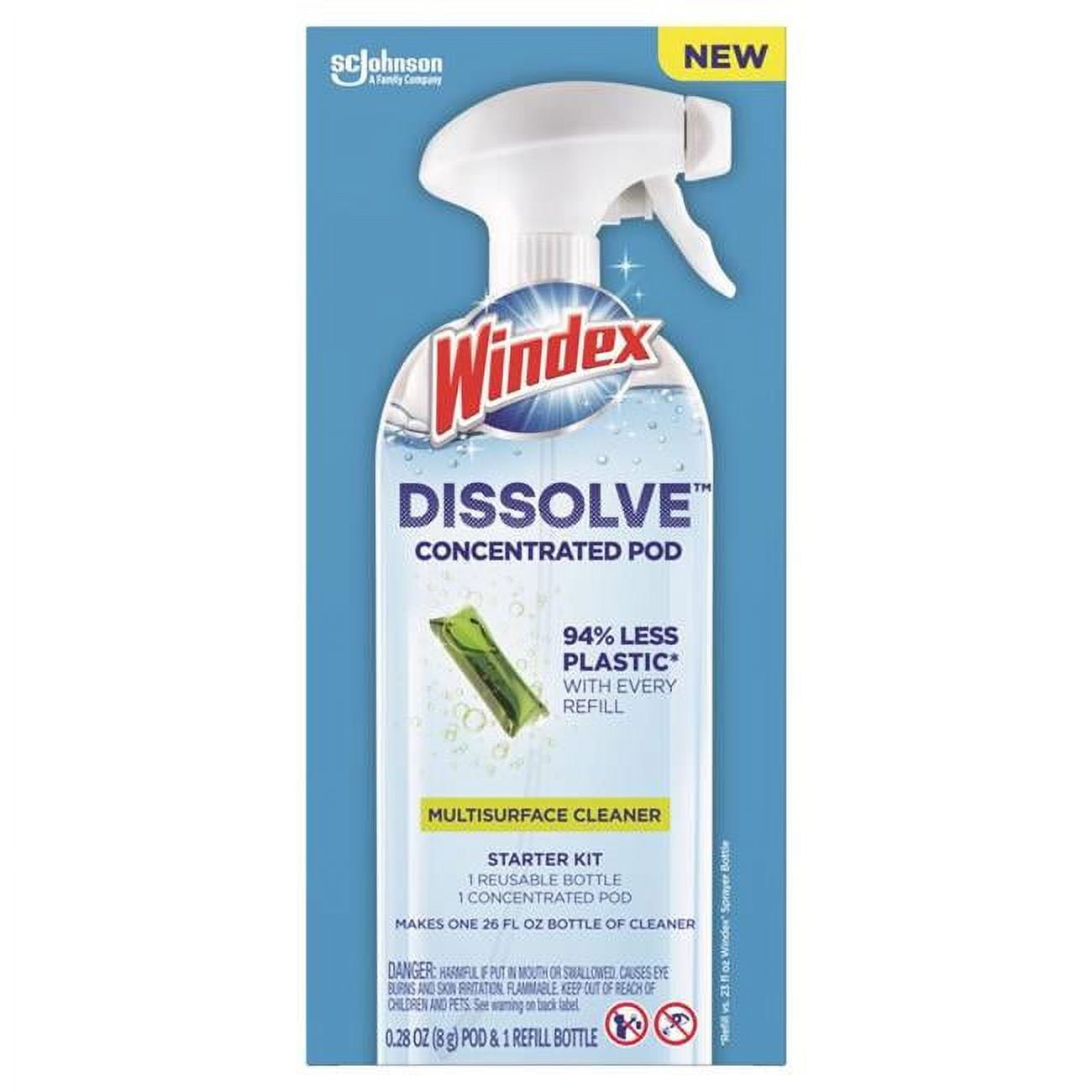 Windex 26 oz Liquid Dissolve Fresh Scent Concentrated Multi-Surface Cleaner - Pack of 4